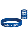 Lot de 6 bracelets Team EVG pour homme bleus en silicone