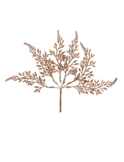 6 větviček na stonku s čokoládovými třpytkami 21 cm 