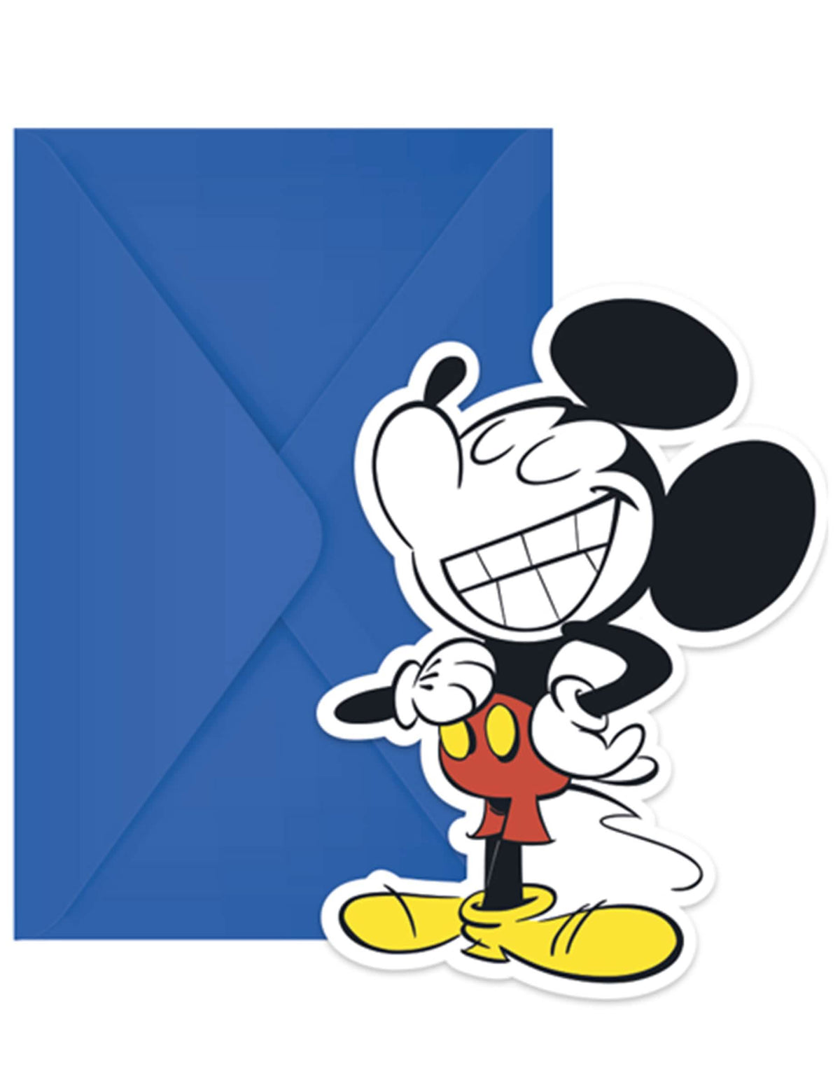 Pozvánky a obálky Mickey Mouse retro pro dítě modrá