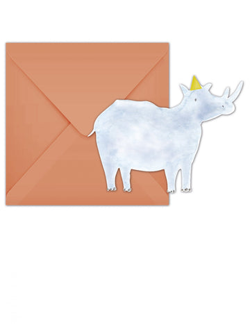 6 pozvánek s obálkami na safari nosorožců