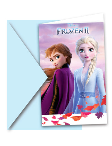 6 pozvánek a obálek Frozen 2™