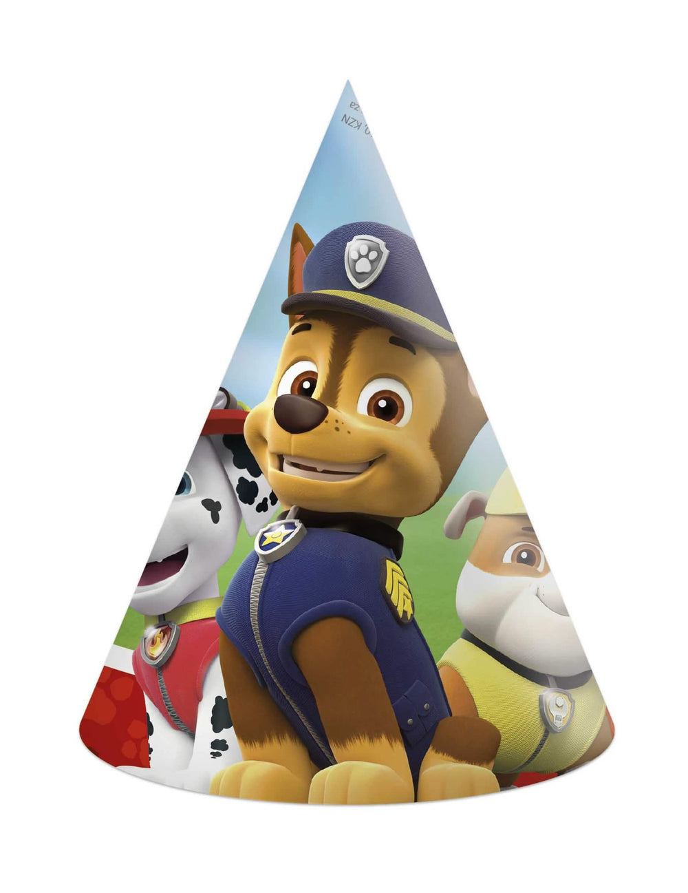 Vícebarevné párty klobouk Pat'Patrouille připravený k akci pro dítě