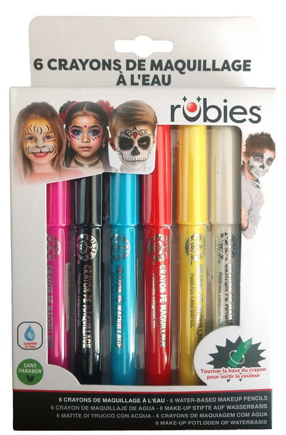 6 tužek na líčení na vodní bázi