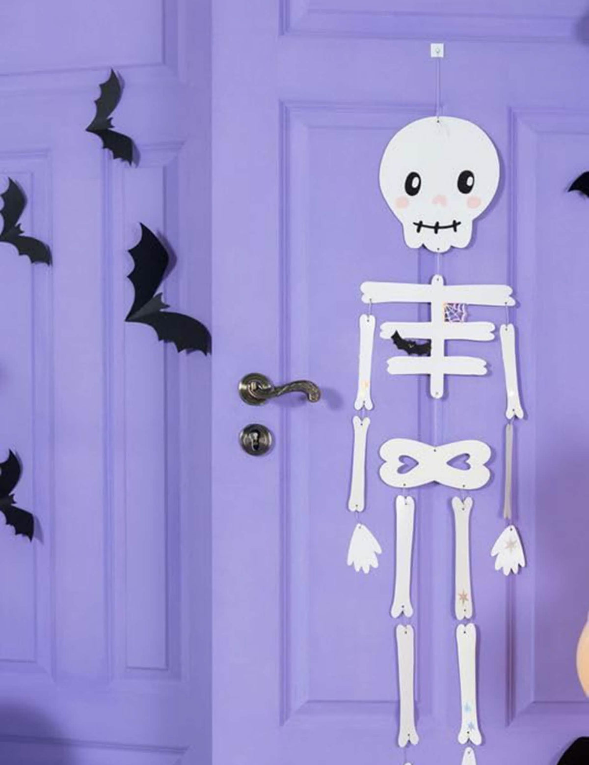 3 černé papírové dekorace netopýrů