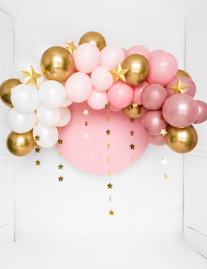 6 3D zlatých vánočních závěsných hvězd