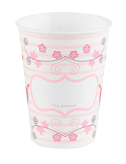 Détail de la zone de personnalisation du gobelet en carton ballerine