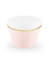 Habillages à cupcake rose poudré et doré métallique en carton