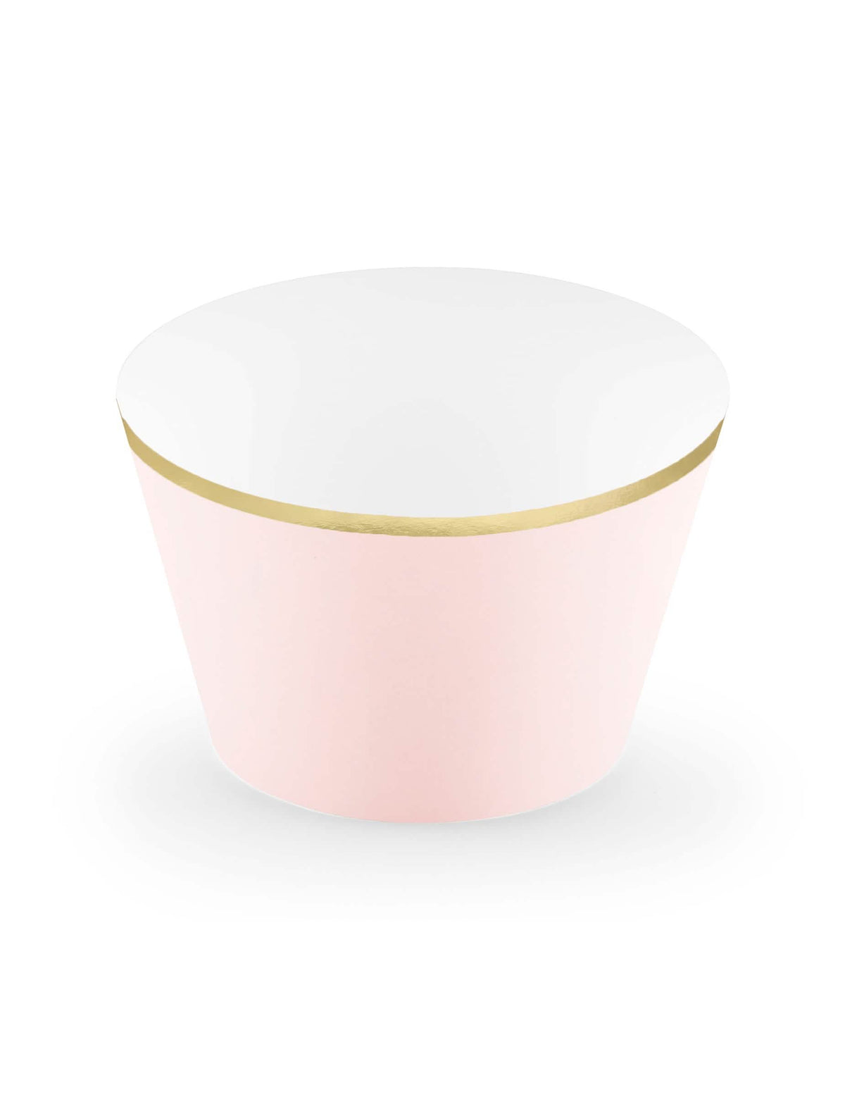 Papírové obaly na cupcake v pudrově růžové a metalické zlaté