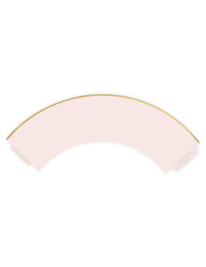 6 pudrově růžových a metalických zlatých obalů na košíčky v kartonu