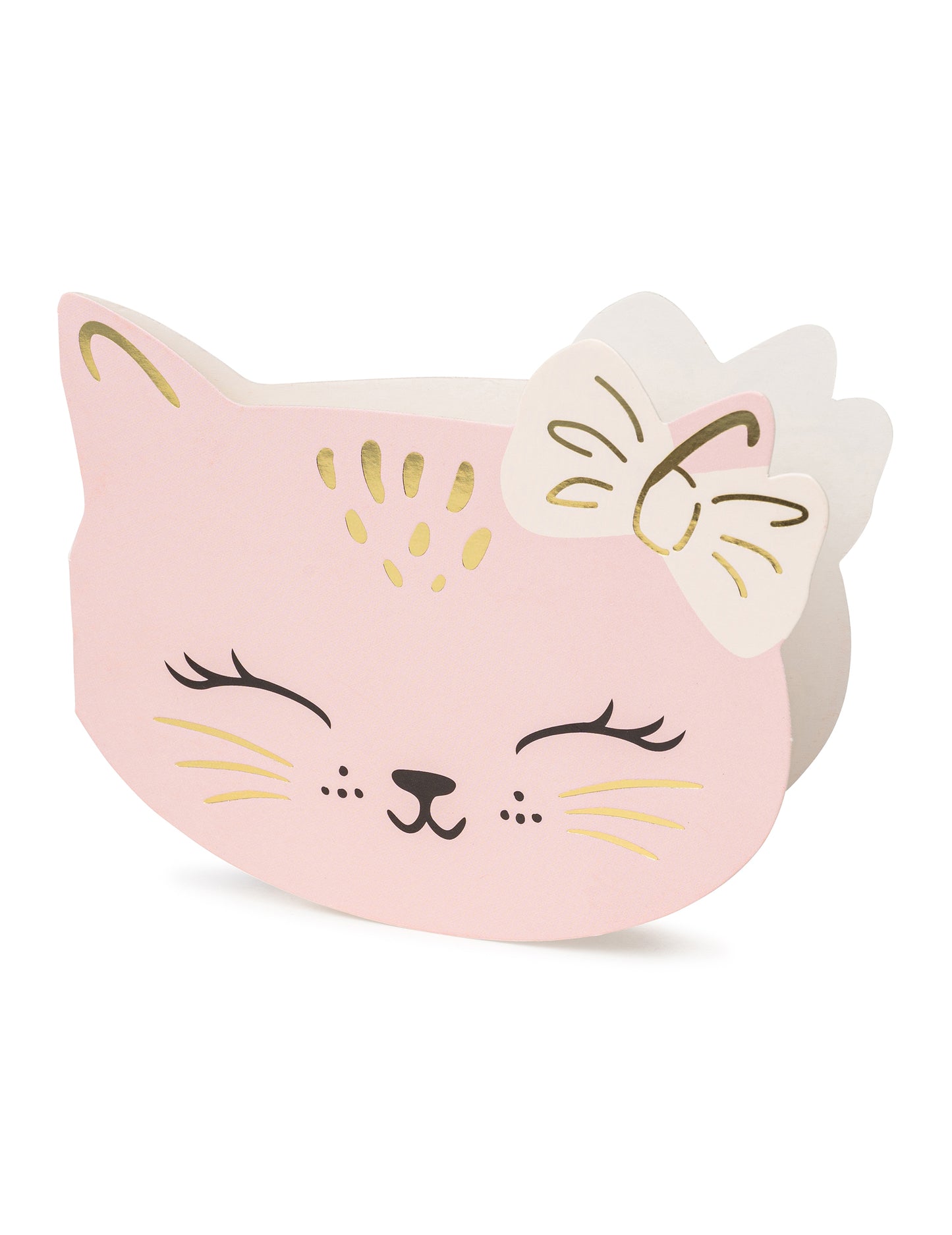 6 pozvánek s růžovými obálkami kotě k narozeninám