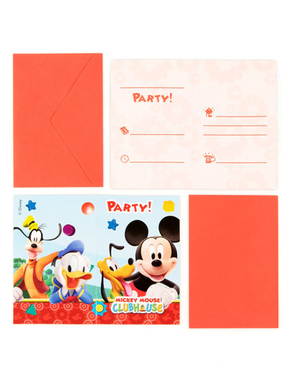 6 kartonových pozvánek Mickey Mouse™ 