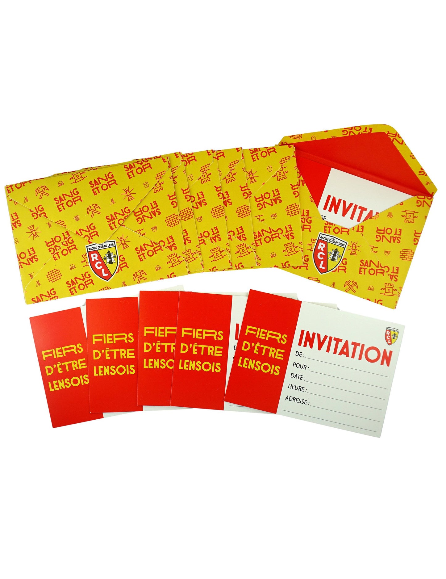 6 pozvánek a obálek RC Lens