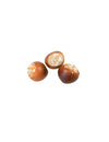 Marrons artificiels avec neige pour table marron et blanc