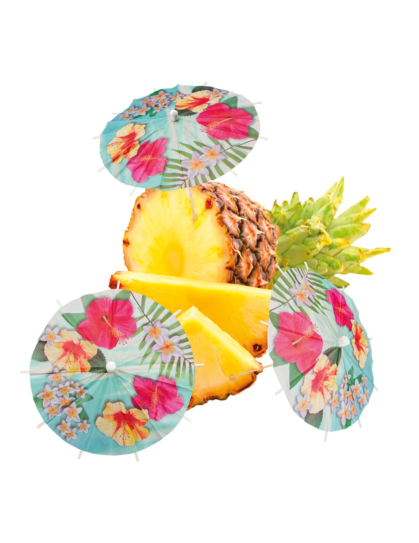 6 hawajských koktejlových deštníčků na párty Hawaii 18 cm 