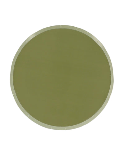 Petites assiettes décoration bohème pour fête vert sauge et vert de gris bicolores