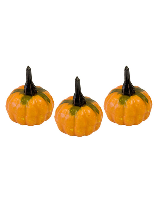 Citrouilles déco orange à tige verte