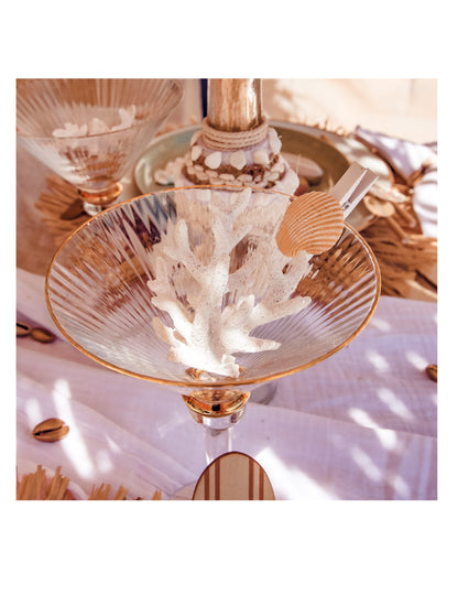 6 klipů z pryskyřice 4.5 cm bílé dřevo