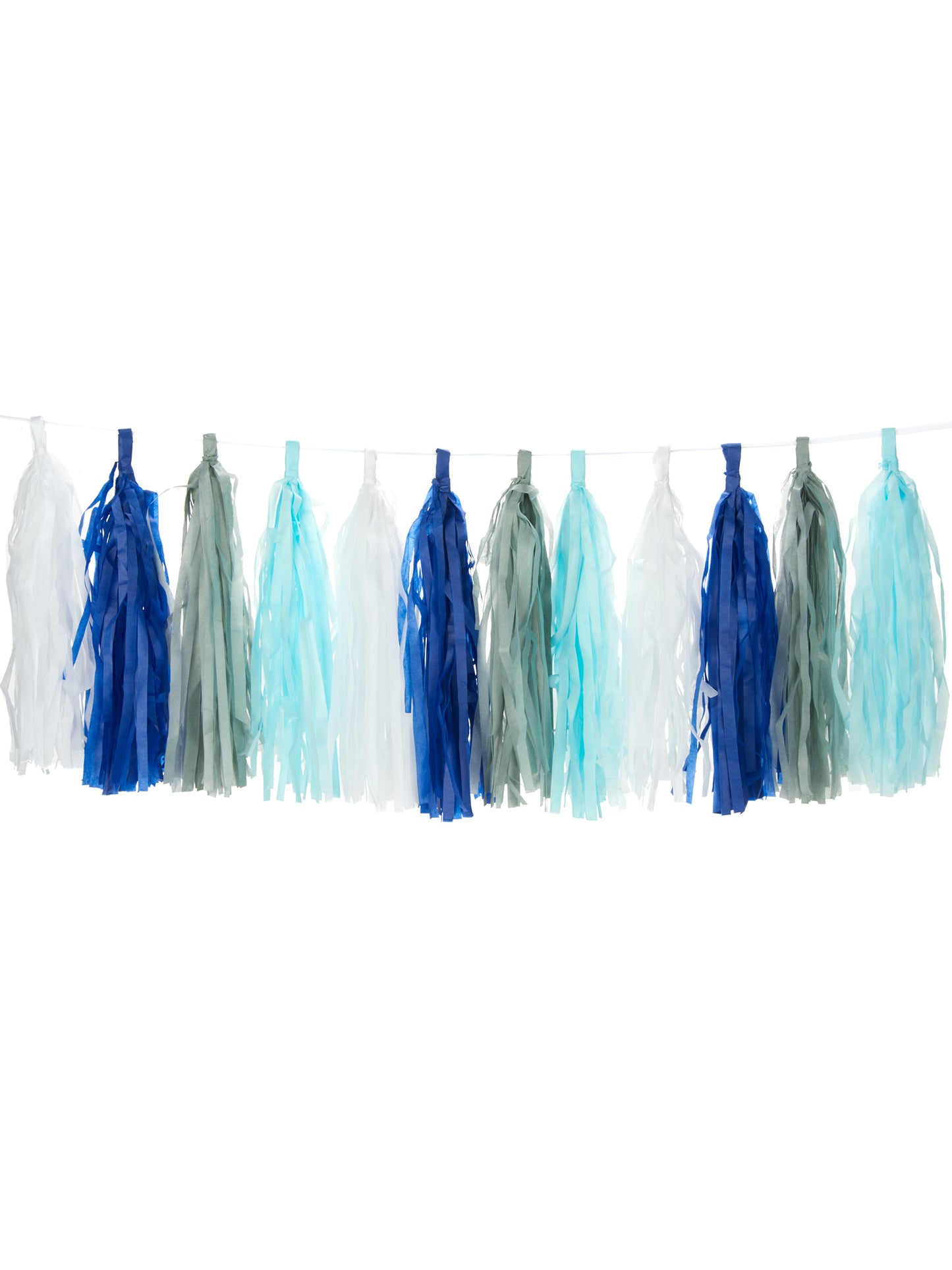 6 šedých třásňových pomponů 