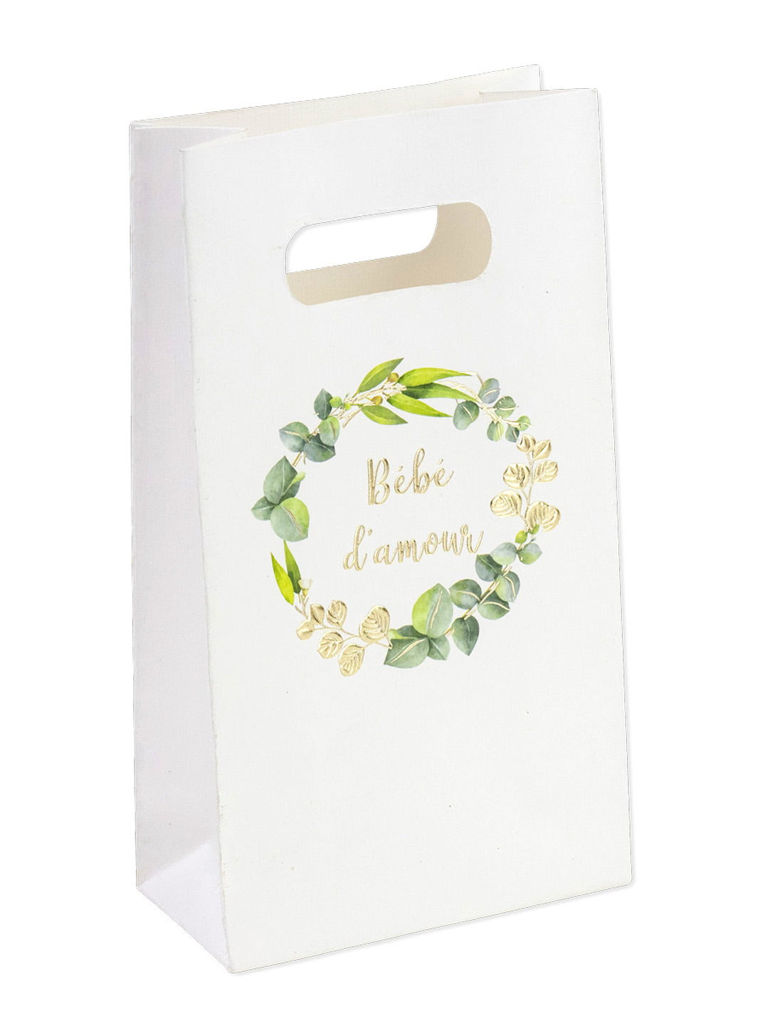 6 sáčků s lahůdkami baby love eukalyptové zlaté zlacení 10 x 18 x 5 cm miminko