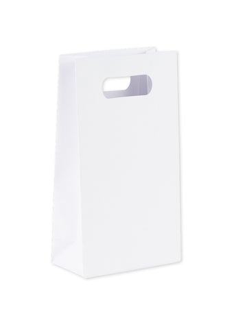6 bílých papírových sáčků 10 x 18 x 5 cm na svatbu