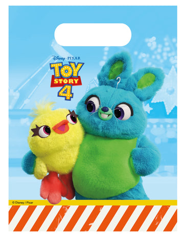 Sacs cadeaux Toy Story 4 pour enfant bleus avec Ducky et Bunny
