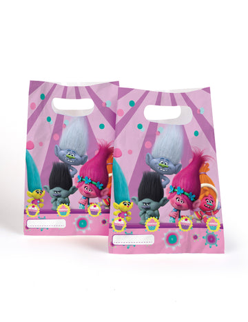 6 dárkových tašek s motivem trollů 16,5 x 23 cm