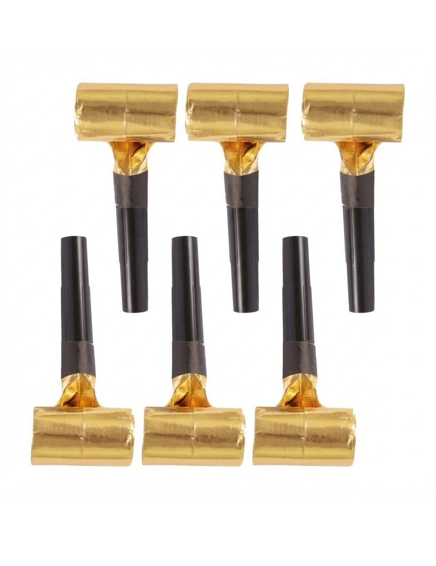 6 černo-zlatých frkaček 