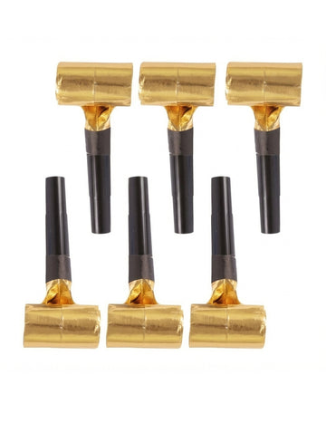 6 černo-zlatých frkaček 