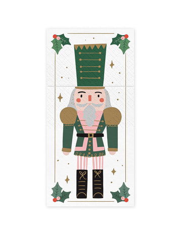 6 papírových ubrousků Louskáček / sáčky na příbory 10 x 20 cm