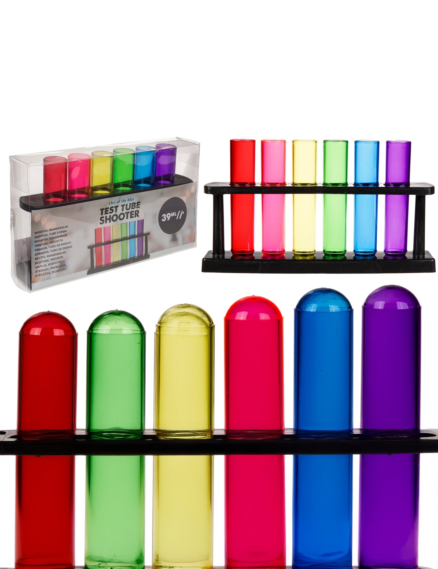 6 barevných zkumavek střelců