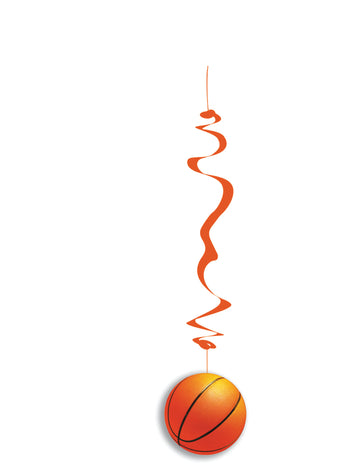 6 ohnivzdorných papírových závěsných basketbalových míčů 80 cm
