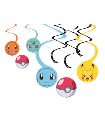 6 spirálových přívěsků Pokémon Pikachu