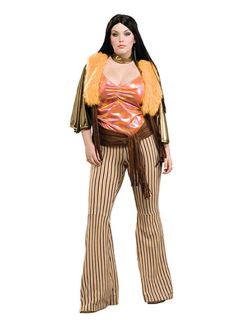 Dámský hippie kostým 60./70. let, velká velikost