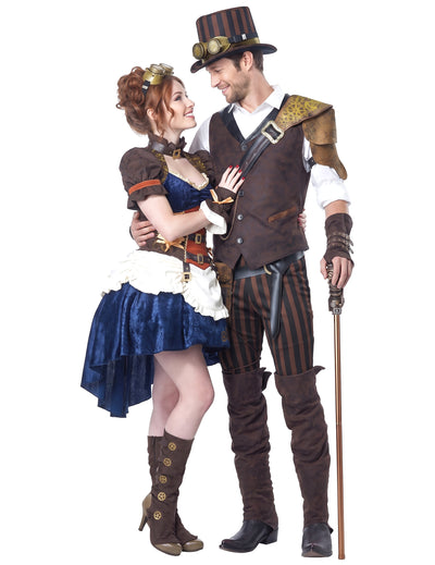 Kostým pro pár Steampunk retro-futuristický pro dospělé