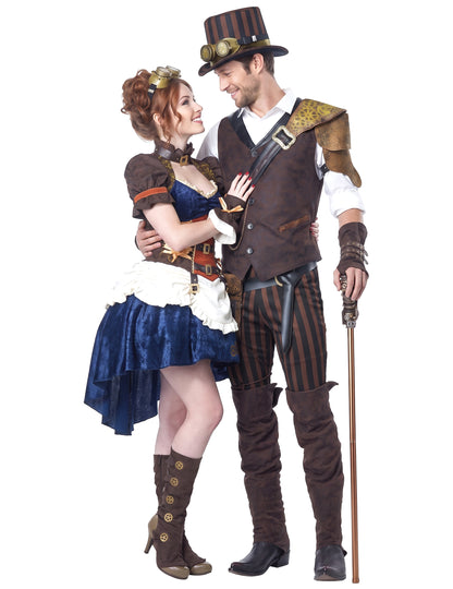 Kostým pro pár Steampunk retro-futuristický pro dospělé