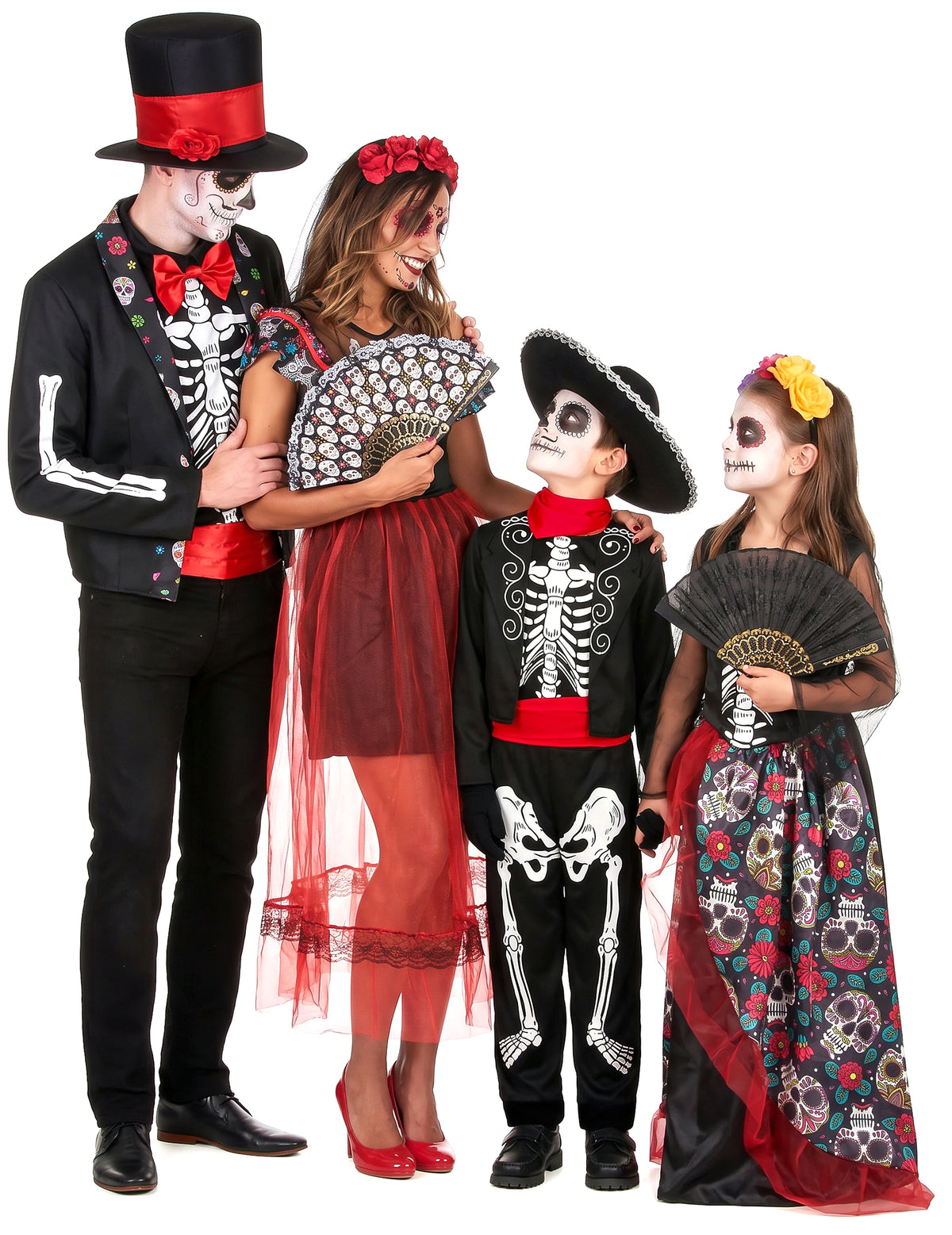 Rodinný kostým Dia de los Muertos