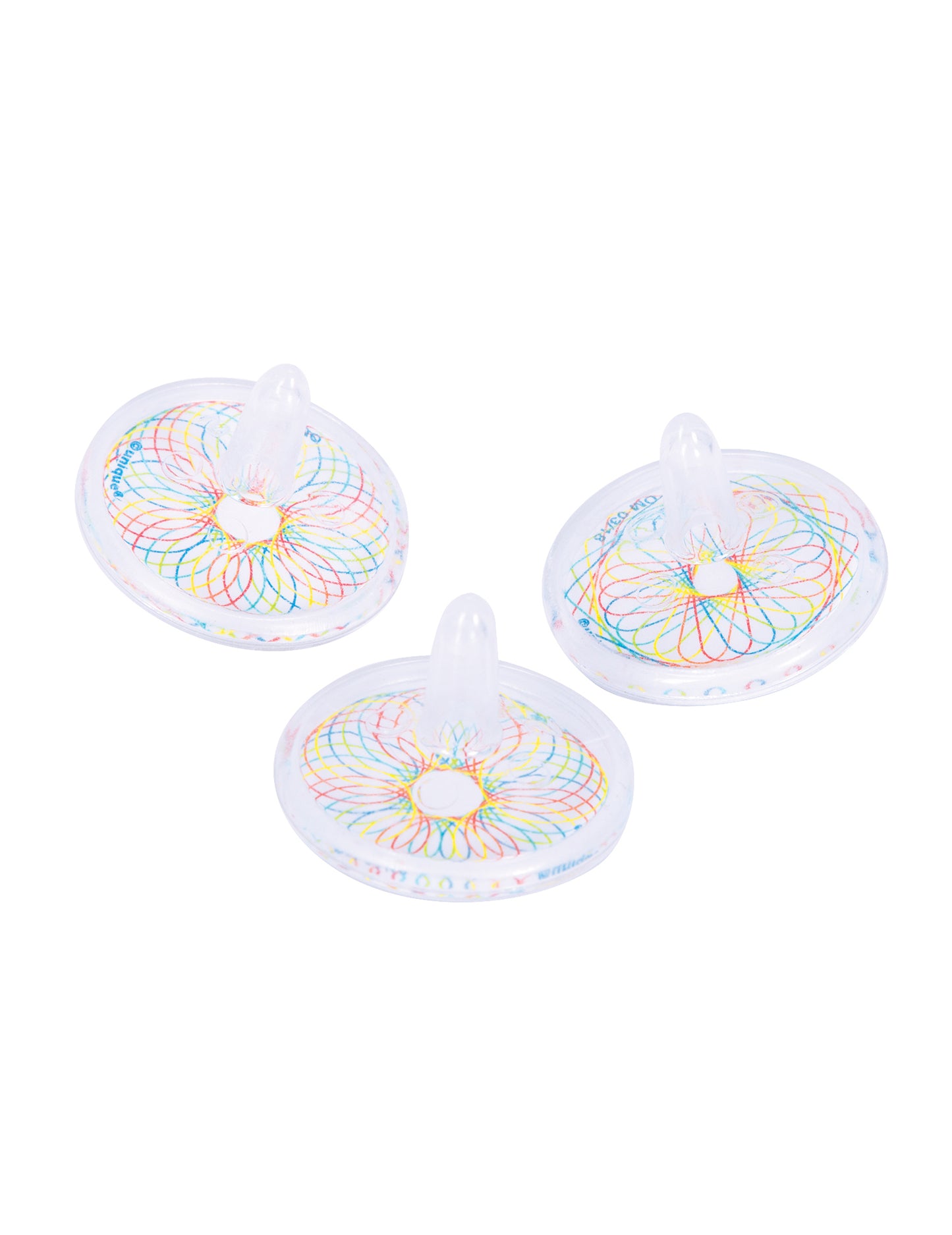 Accessoires piñata toupies phosphorescentes et spirales pour enfant blanches