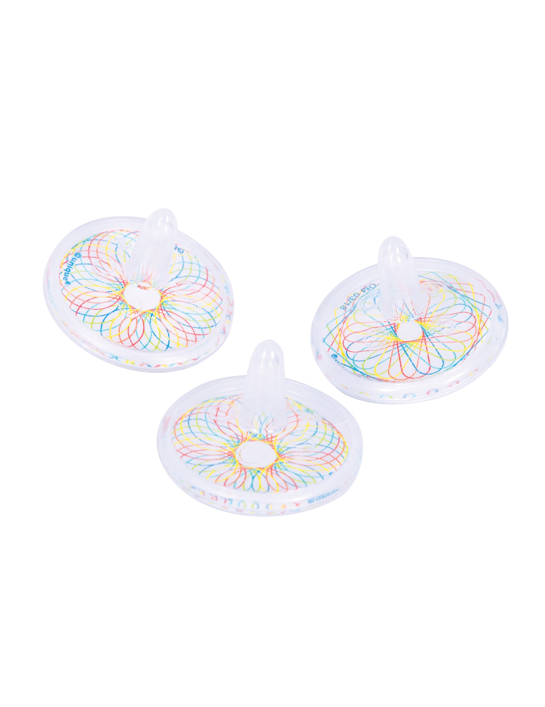 Accessoires piñata toupies phosphorescentes et spirales pour enfant blanches