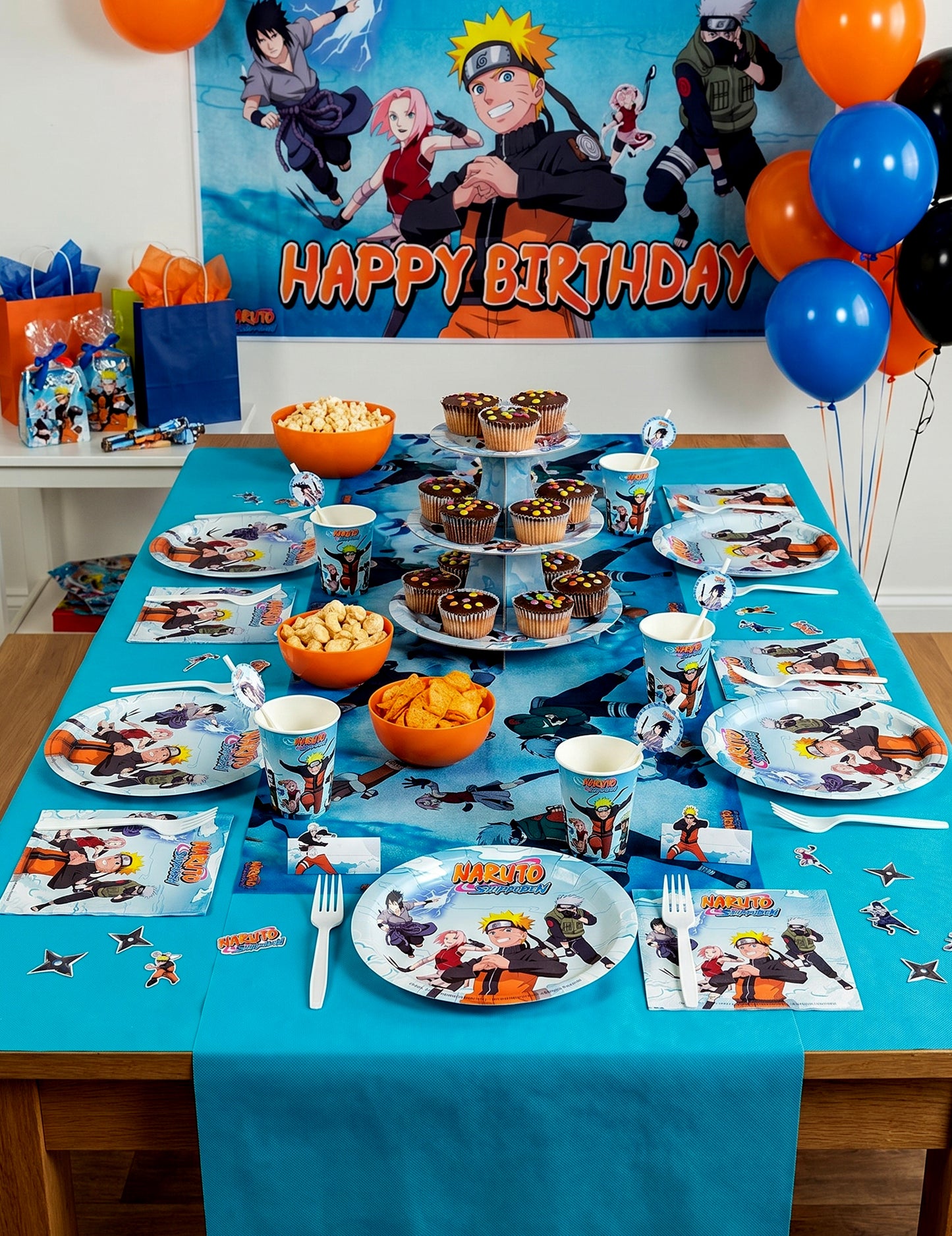 8 assiettes 23 cm carton Naruto Shippuden™