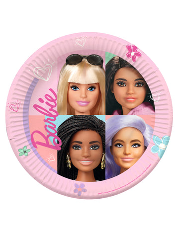 8 Barbie Sweet Life™ Pappteller 23 cm