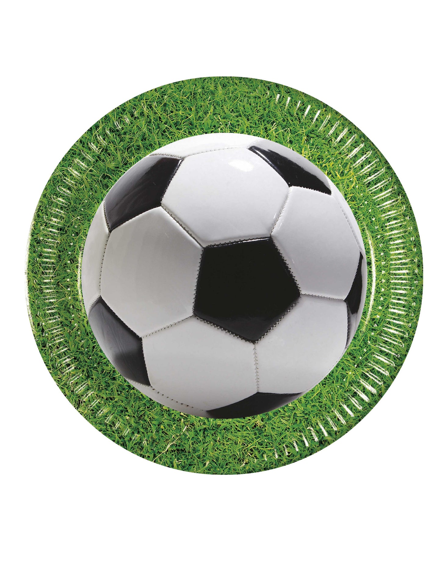 8 papírových talířů fotbalová párty 23 cm fotbalový míč