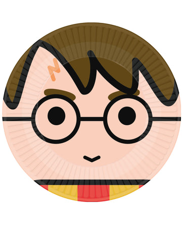 8 papírových talířů Kawaii s motivem Harryho Pottera 23 cm