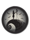 Assiette en carton L'étrange Noël de Mr Jack pour fête gris et noir avec Jack et Sally