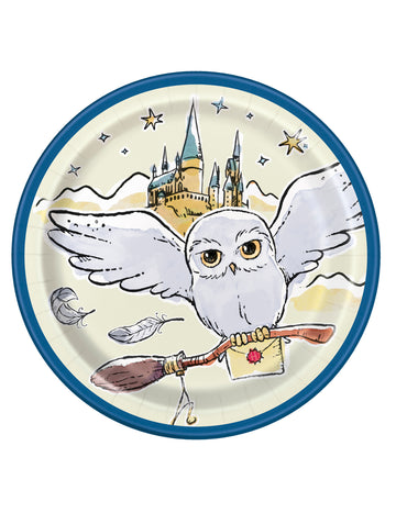 8 Petites assiettes en carton motifs Harry Potter™ 18 cm