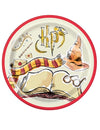 Assiettes en carton Harry Potter pour fête crème avec bordure rouge et motifs illustrés