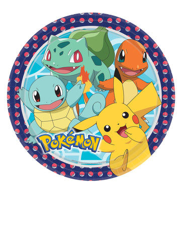 8 Pokémonů a 23 papírových talířů cm