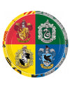 Assiettes en carton Poudlard Harry Potter pour fête multicolores avec blasons des 4 maisons