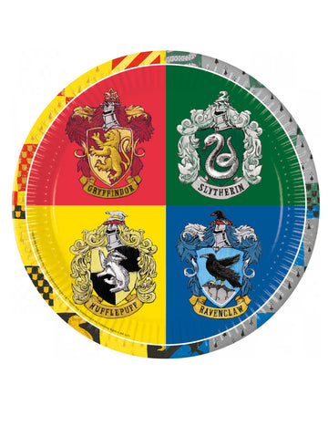8 Assiettes en carton Poudlard Harry Potter™ 23 cm