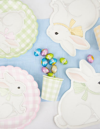 Mise en situation de table des assiettes en carton Mon Lapin