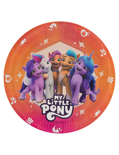 8 assiettes My Little Pony pour enfant orange et rose avec personnages
